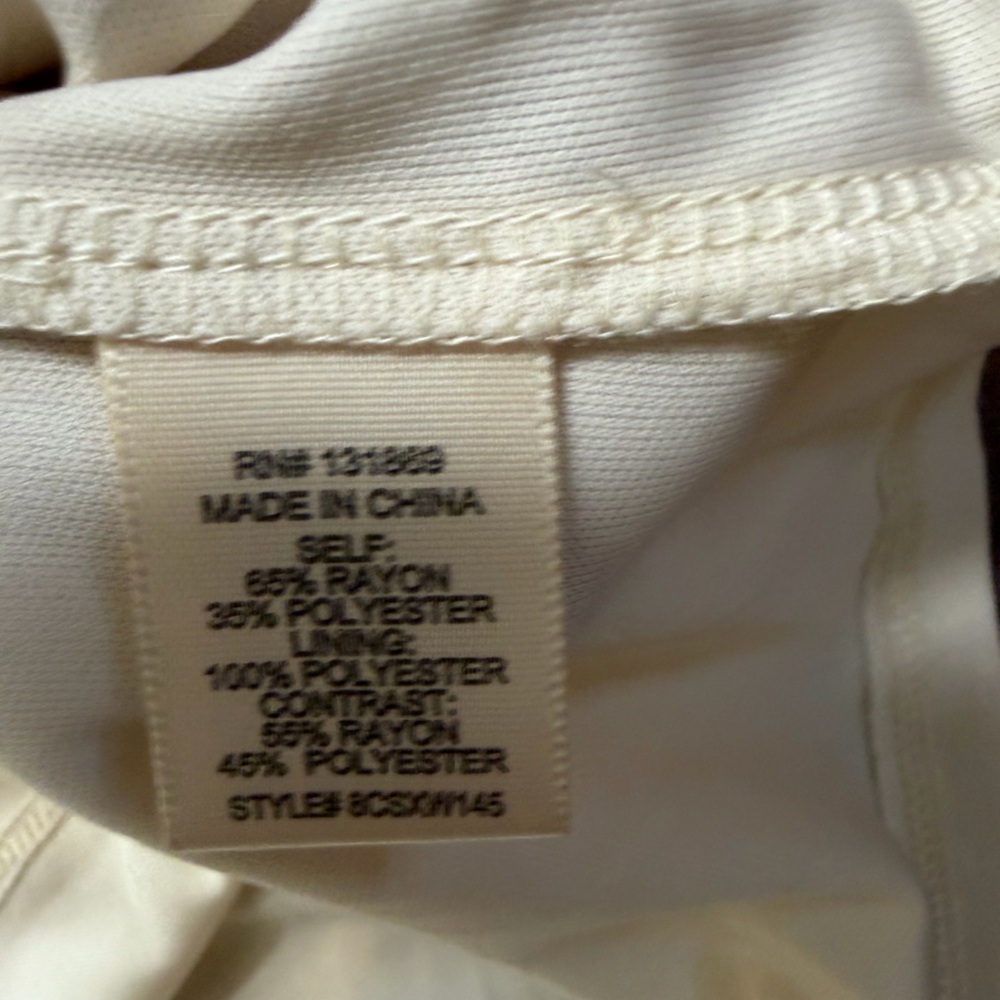 Cream Ruffle Skirt Set with Black Trim - Picture 13 of 13